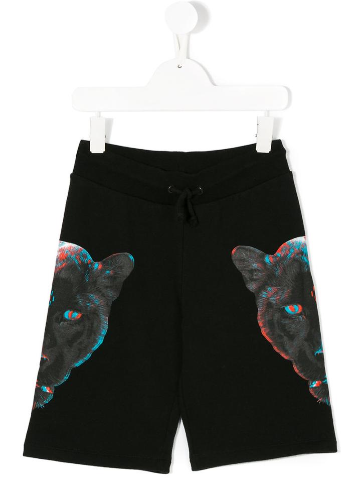 Marcelo Burlon County Of Milan Kids - Rufo Shorts - Kids - Cotton/polyester - 8 Yrs, Black