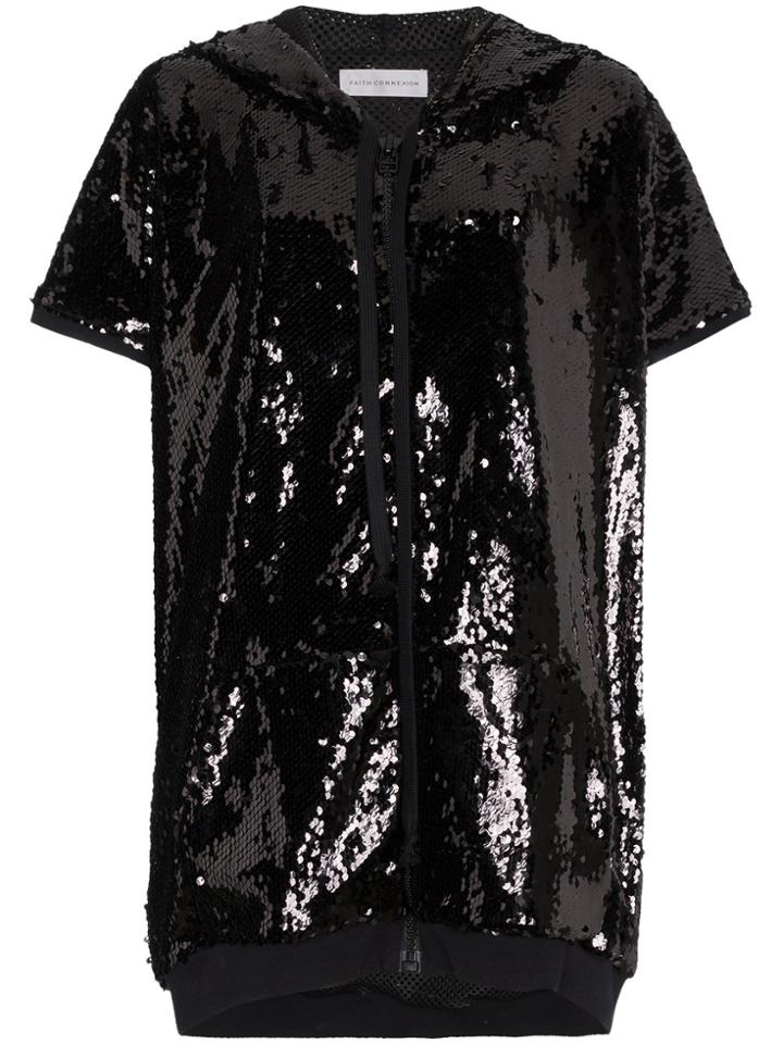 Faith Connexion Kappa Sequin Hoodie - Black