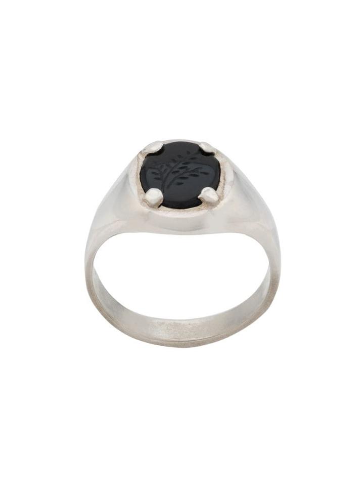 Henson Engraved Pinky Ring - Metallic