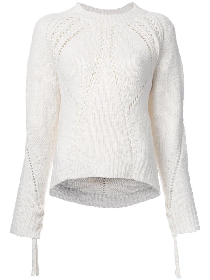 3.1 Phillip Lim Pointelle Jumper, Women's, Size: Medium, White, Polyamide/viscose/wool/angora