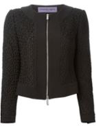 Emanuel Ungaro Flower Knit Jacket - Black