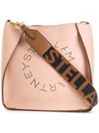 Stella Mccartney Perforated Logo Shoulder Bag - Neutrals