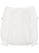 Innika Choo Ramie Off Shoulder Blouse - White