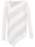 Mara Mac Sheer Panels Blouse - White