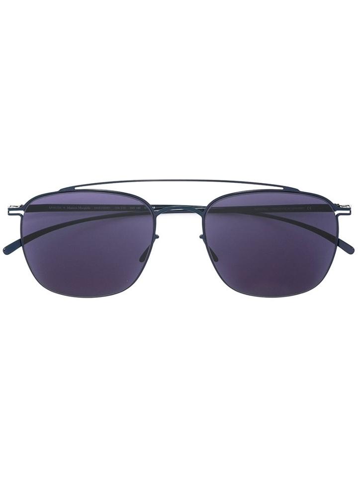 Mykita - Maison Martin Margiela X Mykita 'mmesse007' Sunglasses - Unisex - Stainless Steel - One Size, Blue, Stainless Steel