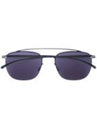 Mykita - Maison Martin Margiela X Mykita 'mmesse007' Sunglasses - Unisex - Stainless Steel - One Size, Blue, Stainless Steel