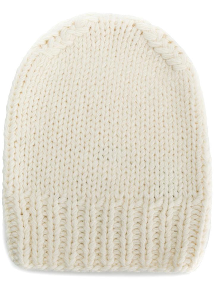 Mm6 Maison Margiela Ribbed Beanie - Nude & Neutrals