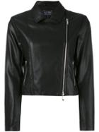 Armani Jeans - Classic Biker Jacket - Women - Polyester/polyurethane/viscose - 42, Black, Polyester/polyurethane/viscose