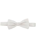 Pal Zileri Woven Texture Bow Tie - White