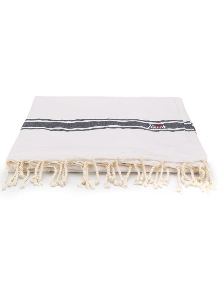 Mc2 Saint Barth Stripe Beach Towel - White