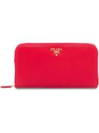 Prada Leather Wallet - Red