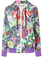 Gucci Floral Print Hooded Jacket - Multicolour