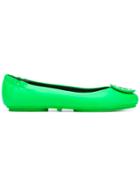 Tory Burch Logo Plaque Ballerinas - Green