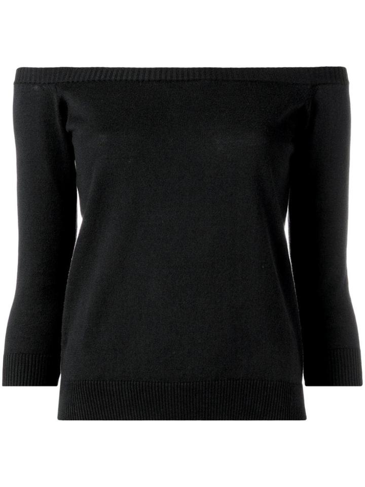 Roberto Collina Off-the-shoulder Top - Black