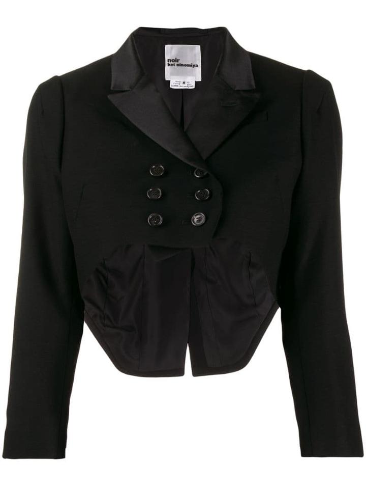 Comme Des Garçons Noir Kei Ninomiya Double Breasted Cropped Jacket -