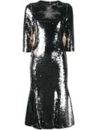 Dolce & Gabbana Sequin Embellished Dress, Women's, Size: 44, Polyester/silk/cotton/polyamide