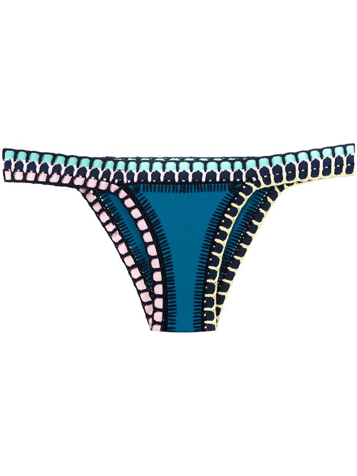 Kiini Flor Brief Bikini Bottom - Blue