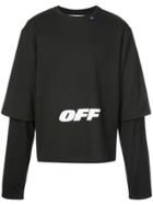 Off-white Layered Sweatshirt - Black