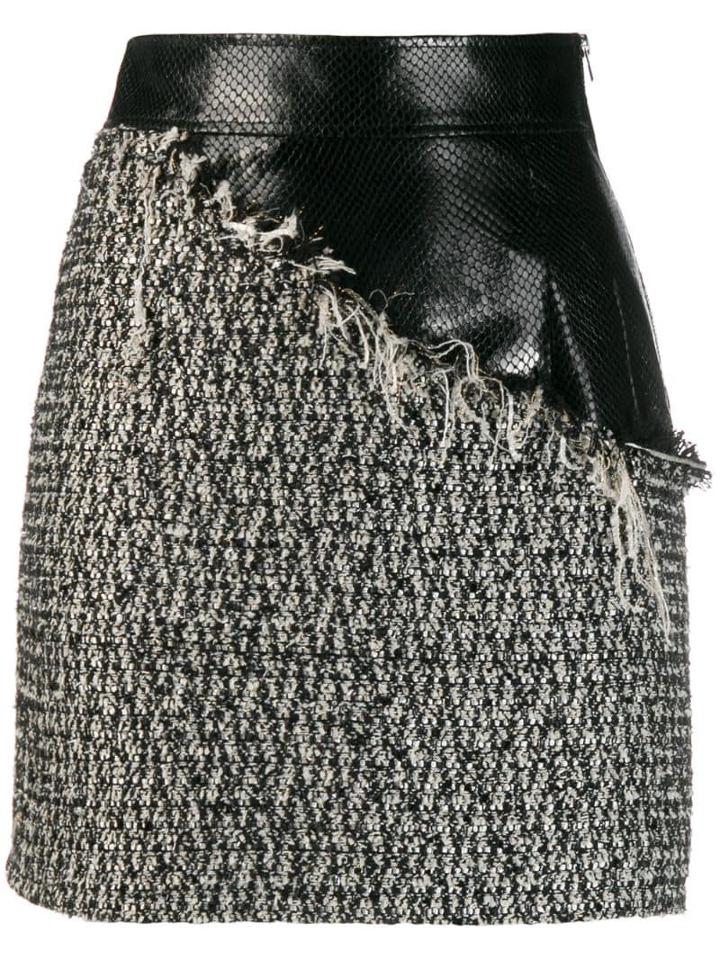 Almaz Contrast Tweed Mini Skirt - Grey