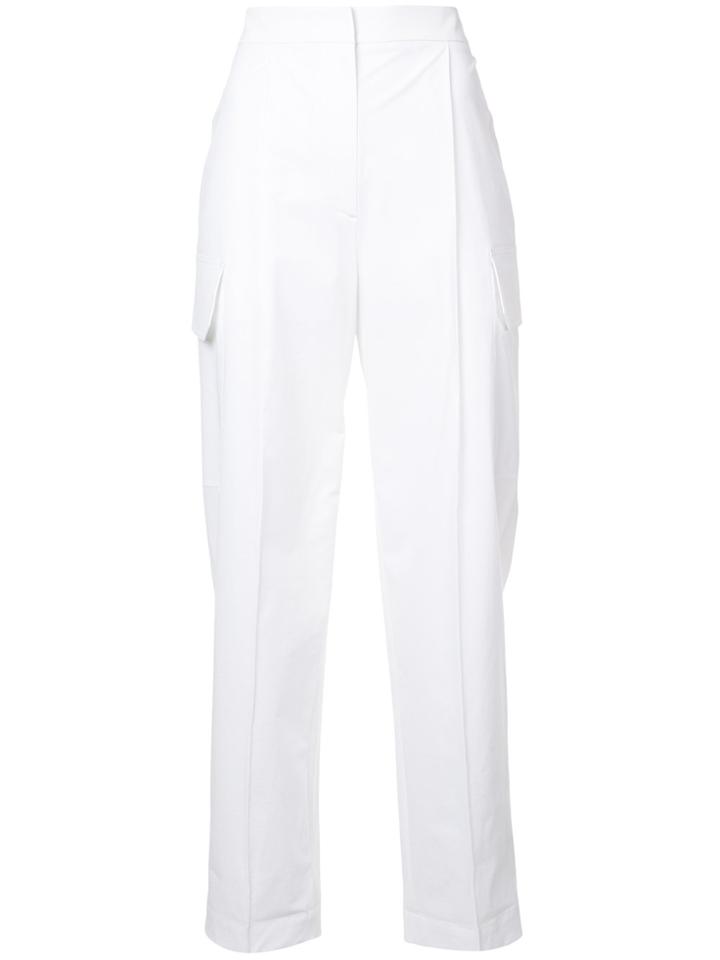 Kuho High-waisted Cargo Trousers - White