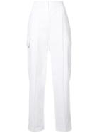 Kuho High-waisted Cargo Trousers - White