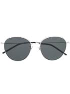 Saint Laurent Eyewear Round Shape Sunglasses - Silver