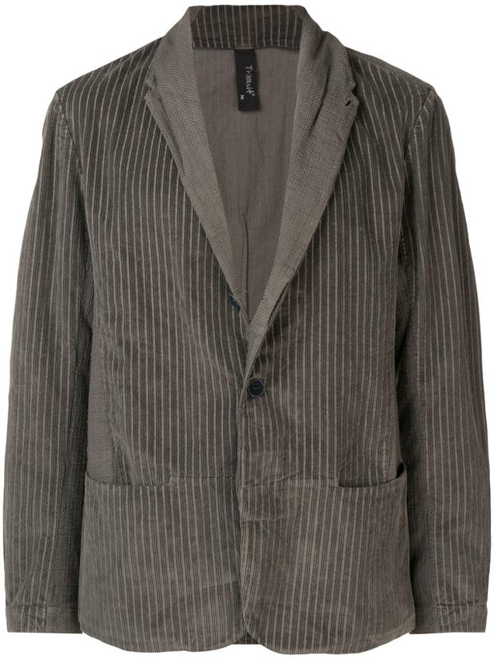 Transit Textured Stripe Blazer - Grey