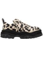 Eytys Black And Beige Angel Leopard Print Canvas Sneakers - Neutrals