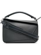 Loewe Puzzle Small Leather Shoulder Bag - Grey