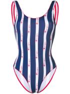 Champion Logo Stripe Swimsuit - Blue