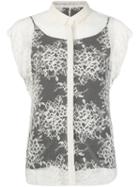 Le Ciel Bleu Floral Lace Shirt