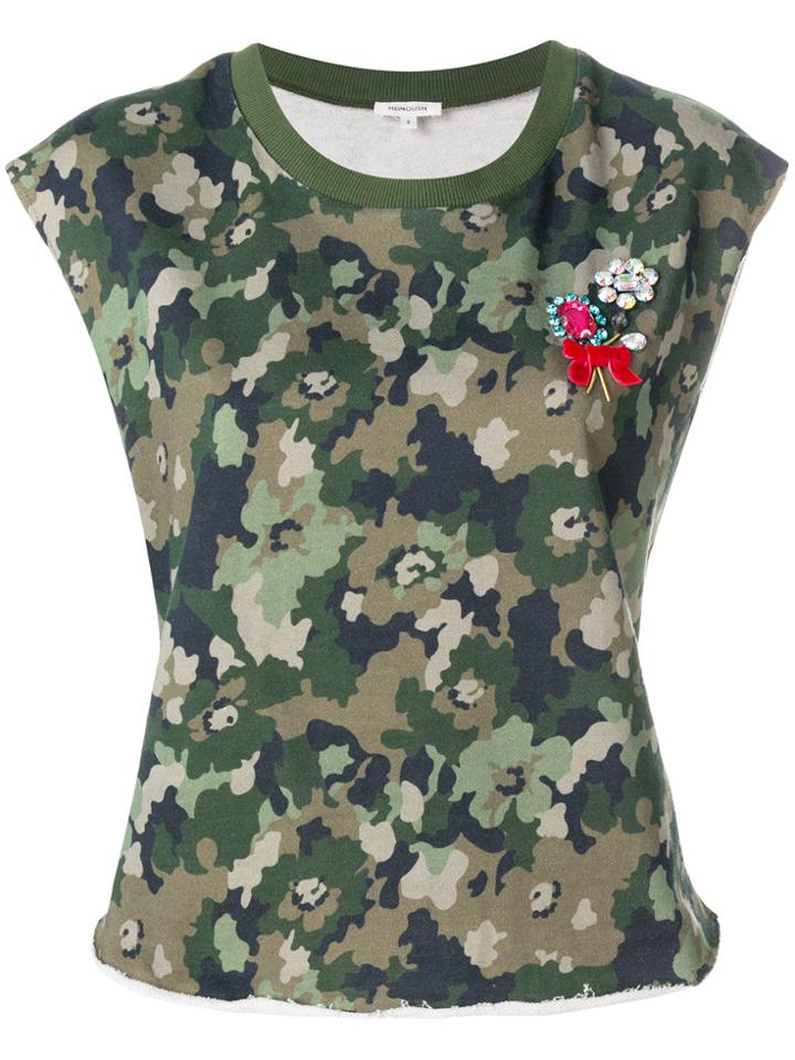 Manoush Floral Camo T-shirt - Green
