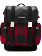 Dsquared2 Donald Backpack, Red, Nylon/suede/leather