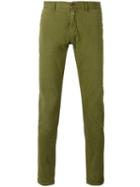 Closed Classic Trousers, Men's, Size: 30, Green, Cotton/spandex/elastane