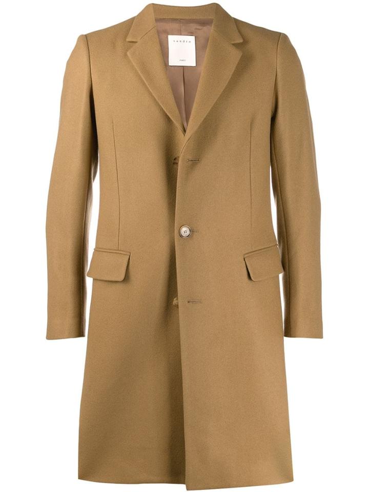 Sandro Paris Apollo Camel Coat - Brown