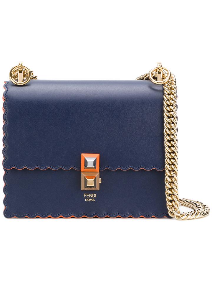 Fendi - Kan I Small Shoulder Bag - Women - Leather - One Size, Blue, Leather