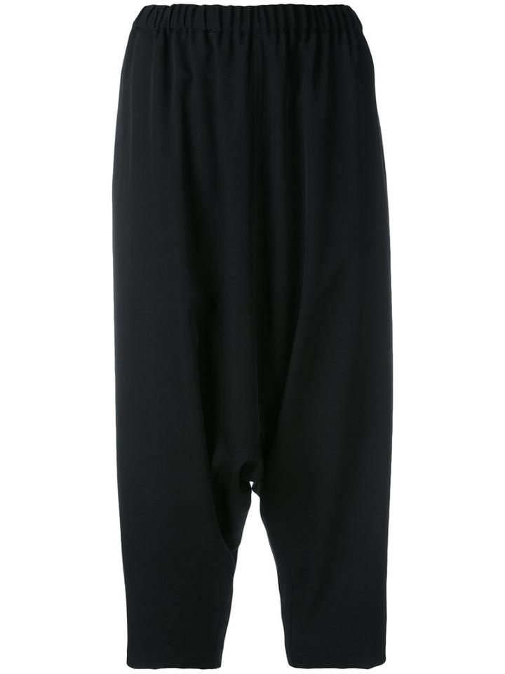 Comme Des Garçons Comme Des Garçons Drop Crotch Trousers, Women's, Size: Medium, Black, Wool