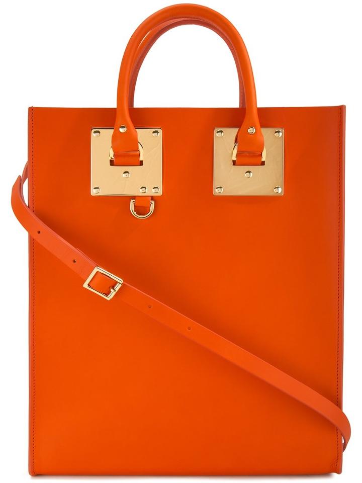 Sophie Hulme - Albion Tote - Women - Leather - One Size, Women's, Yellow/orange, Leather