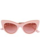 Dolce & Gabbana - Lace Flowers Sunglasses - Women - Acetate - 50, Women's, Pink/purple, Acetate