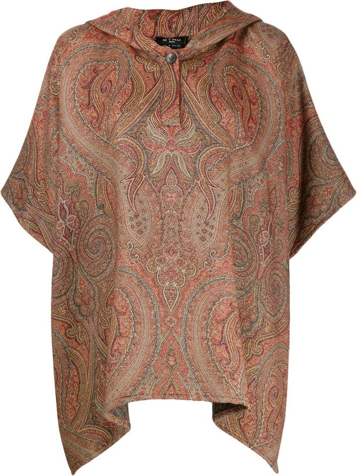 Etro Paisley Print Hoodie - Red