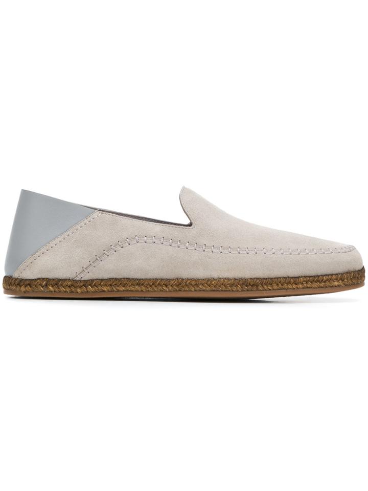 Ermenegildo Zegna Contrast Slip-on Loafers - Nude & Neutrals