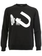 Undercover 'u' Logo Print Sweatshirt, Men's, Size: 2, Black, Cotton