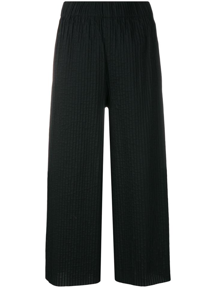 Federica Tosi Textured High-waist Culottes - Black