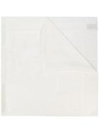 Versace Tone-on-tone Grecca Scarf - White