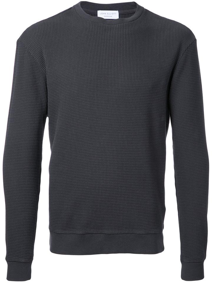 John Elliott - Knitted Sweater - Men - Cotton - L, Grey, Cotton