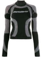 Misbhv Logo Fitted Performance Top - Black