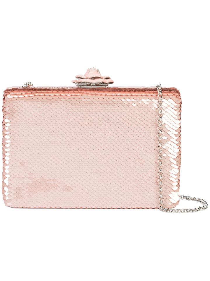 Oscar De La Renta Rogan Box Clutch - Pink & Purple