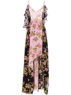 Natasha Zinko Rose Print Silk Maxi Dress - Pink