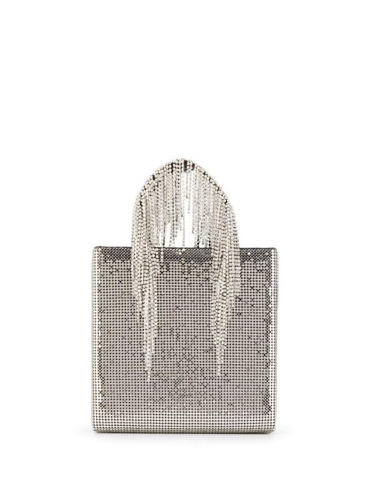 Kara Mini Chainmail Tote - Silver