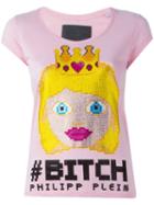 Philipp Plein The Princess T-shirt, Women's, Size: Xs, Pink/purple, Cotton